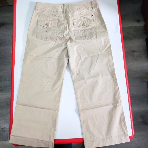 Tommy Hilfiger lightweight summer capri pants cream women's size 10 - Picture 3 of 14